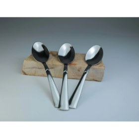 Resim Çay Kaşığı Paslanmaz Çelik Duman Kaşık Sarı Kutu 12 Li Paket 