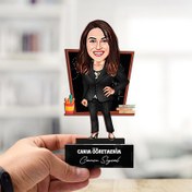 Resim Öz Güveni Yüksek Öğretmenim Karikatürlü Biblo 
