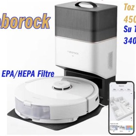 Resim Roborock PREMİUM Lüx Plus Çöp İstasyonlu Akıllı Robot Süpürge Beyaz 