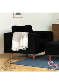 Resim Ürgüp Siyah Tekli Koltuk Berjer Lobby Koltuğu Terapi Bekleme Koltuğu Siyah 