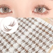 Resim Karışık Kalınlık Doğal Küme CC Kıvrım Kirpik Uzantıları Seti 10-12mm - Karamel Rengi Kendin Yap Ayçiçeği Sahte Kirpikler, Yeniden Kullanılabilir & Başlangıç Seviyesi İçin Kolay Uygulanabilir, Çoklu Paket 