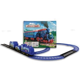 Resim Uj Toys Pilli Raylı Vagonlu Oyuncak Tren Seti Uj6101 