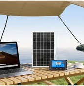 Resim Boatshop1 1 Adet Polikristal Silikon Taşınabilir Güneş Paneli Seti 60a Kontrol Cihazı Aksesuarlar 18v Dc Port Usb Arayüzü Kamp Yürüyüş Arabalar Tekneler İçin 