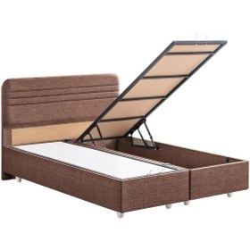 Resim Mila İkili Set, Mila Çift Kişilik Baza Başlık Seti - Koyu Kahve 180 x 200 