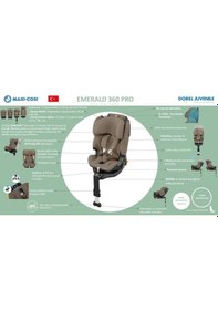 Resim Maxi-Cosi Emerald 360 Pro I-Size Dünyanın Ilk Kızaklı, Araç Dışına Çıkabilen Isofix'li 360 Dönebilir Yatabilir 0-36 kg Bebek Oto Koltuğu 