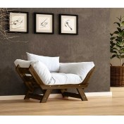 Resim Woodesk Adalar Masif Ceviz-Kırık Beyaz Renk Berjer CPT8131-140 