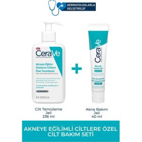 Resim Seddar Collection Cerave Yağlı ve Akneye Eğilim Gösteren Ciltlere Özel Temizleyici Jel 236 ml + Bakım Jeli 40 ml 