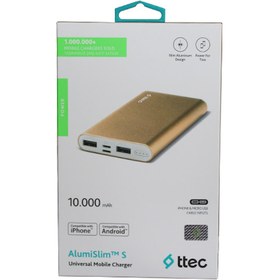 Resim TTEC AlumiSlim S Harici Powerbank Şarj Cihazı 10000mAh Altın - 2BB150A 