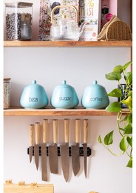 Resim Finehome Nesty 3'lü Seramik Saklama Kavanozu Yeşil 