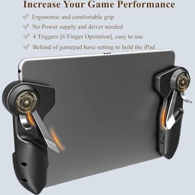 Resim Coverzone 6 Parmak Mobil Oyun Kolu – L1R1 Tetik Düğmeli Tablet Gamepad, Yüksek Hassasiyetli Silikonlu, Ayarlanabilir Tetikli, Ergonomik Kavrama, PUBG & COD & Free Fire ile Uyumlu | AK-PAD6K 