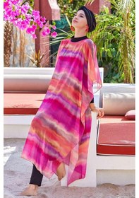 Resim Adasea Mayo Üzerine Tek Pareo Kaftan Trıana 6100 Fuşya Fuşya 