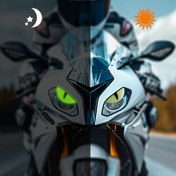 Resim 2'li Kedi Gözleri Yansıtıcı Motosiklet Stickerları - Yüksek Dereceli Yapışkan, Gece Sürüş Güvenliği ve Özelleştirme için Parlayan Yeşil Düşük Işıklı Dayanıklı Çıkartmalar, Motosiklet Aksesuarları, Gece Sürüş Geliştirmesi, Benzersiz Araç Stili 