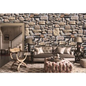 Resim 3 Boyutlu Taş Desen Duvar Kağıdı (397254239) 