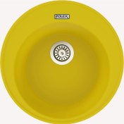 Resim POLEX Cristalüx Granit Evye P-06 Sarı Tezgah Altı Ve Tezgah Üstü Oval Mutfak Evyesi 51,5x51,5cm 