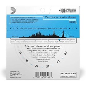 Resim AyrStore D'Addario Ez910 Akustik Gitar Tel Seti, 85/15 Bronze, Light Gauge 
