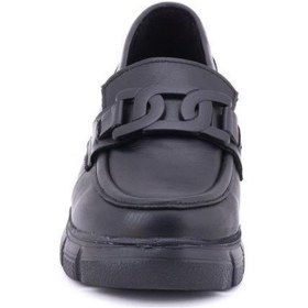 Resim Mammamia D24ya-3430 Hafif Taban Kadın Deri Loafer Ayakkabı Bej 