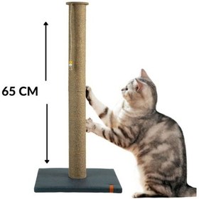 Resim 65 Cm Büyük Kedi Tırmalam Tahtası Catnipli Uzun Tırmalama Tahtası Lacivert 