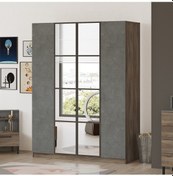 Resim Robinhome Robin Home Montana 4 Kapaklı Çekmeceli Aynalı Gardırop Mo2-Cg 