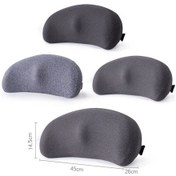 Resim Bellek Köpük Araba Bel Yastığı Sürüş Koltuğu Minderi Koyu Gri 