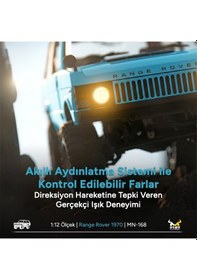 Resim Mn Model Mn168 1/12 Range Rover Classic 1970 4wd Crawler Offroad Uzaktan Kumandalı Araba Arazi Aracı Rc Model Car Truck Rtr Açık Mavi Mn-168 +dahili Işık Seti 