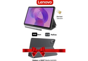 Resim Lenovo Tab 2. Nesil 8gb 128GB 11" 2.5k Sim Kartlı Tablet Gri Kalem Kılıf Seti Seyahat ve Iş Için Kesintisiz 4g Bağlantı Imkanı Sunan Set 