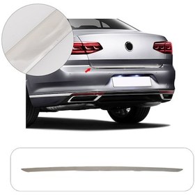 Resim Volkswagen Passat B8 Uyumlu 2015-2019 Krom Bagaj Alt Çıtası Paslanmaz Çelik 