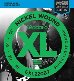 Resim D'Addario EXL220BT XL Nickel 4 Telli Bas Gitar Teli - Super Light (40-95) 