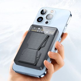 Resim Wiwu Jc-20 Hızlı Şarj Standlı Magsafe Wireless Powerbank 15W 10000MAH iPhone 12-13-14 Serisi Uyumlu 