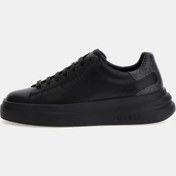 Resim Guess Elba Erkek Siyah Deri Sneaker FMPVIBLEA12-BLACK 