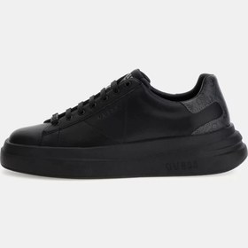 Resim Guess Elba Erkek Siyah Deri Sneaker FMPVIBLEA12-BLACK 