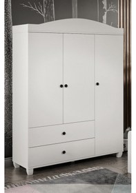 Resim Torino Aynasız 3 Kapaklı 2 Çekmeceli 8 Bölmeli Dolap 