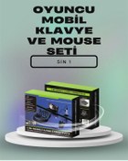 Resim Eldenör Ergonomik Tasarımlı Kablosuz Oyun Seti – Mobil Cihazlarla Uyumlu Klavye Mouse Kiti 