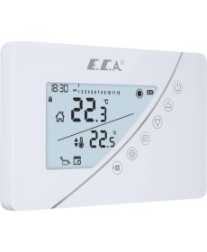 Resim E.C.A Poly Touch 400 W Programlanabilir Kablosuz Oda Termostatı Dijital Kontrol Paneli ile Hassas Sıcaklık Ölçümü 