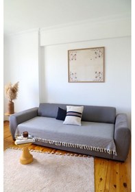 Resim Yıldız Antrasit Oturma Yerini Kapatan Koltuk, Çekyat, Kanepe Örtüsü/ Şalı 115x200 Cm Koyu Gri 