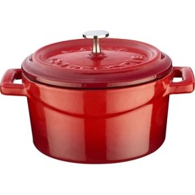 Resim Lidyahan Store Metal Döküm Mini Tencere, 10 Cm, 0.35 L Hacim, Kırmızı 