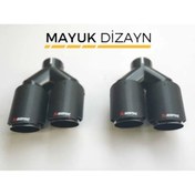Resim Genel Markalar 90'lık Çiftli Karbon Egzoz Ucu 2 Adet -- Mayuk Dizayn -- 