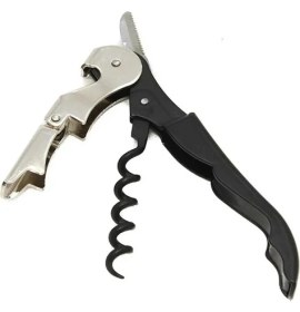 Resim 2 Adet Profesyonel Tirbüşon Pratik Sağlam Garson Tip Açacak Kesici Tirbuşon 