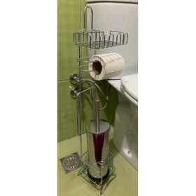 Resim Renk Yapı Rüyası Renk Yapı Metal Gri Kağıtlığı Wc Kağıtlık Yedekli Tuvalet Kağıtlığı Wc Banyo Tuvalet + Wc Fırçalı Set 