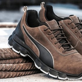 Resim Puma Low Çelik Burunlu Nubuk Deri İş Ayakkabısı S3 Src Esd 
