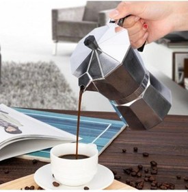 Resim Chef Star Ocaküstü Moka Pot 3 Fincanlık Alüminyum Kahve Espresso Cezvesi 150 Ml 
