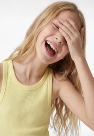 Resim Koton Kız Çocuk Pamuklu Ribanalı Bisiklet Yaka Basic Atlet 
