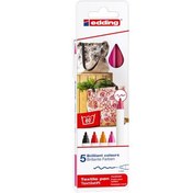 Resim Edding Kumaş Boyama Kalemi 2-3 MM Warm 5 Lİ 4500 / 5S 