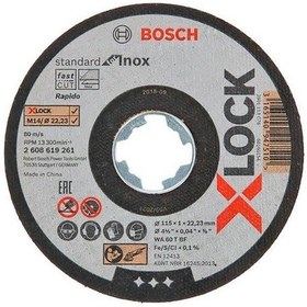 Resim Bosch X-Lock 115x1 Standard For Inox Rapido Düz Kesici Disk 