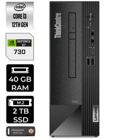 Resim LENOVO Neo 50S 11SX002VTXE439 i3 12100 40GB RAM 2TB SSD GT730 W11P MASAÜSTÜ BİLGİSAYAR 