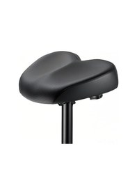 Resim Gajeena Sürekli Konforlu Bisiklet Saddle - Geniş, Burunsuz, Şok Emici - Pu Deri + Sponge - Siyah - Tüm Modeller İçin Uyumlu Siyah 
