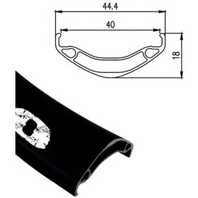 Resim Alexrims Md40 Jant Çemberi 20" Disk Siyah 36d 