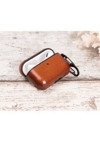 Resim Apple Uyumlu AirPods Pro Deri Kılıf Juni Rst2Ef Taba 