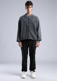 Resim Yıkamalı Fermuarlı Sweatshirt 