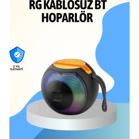 Resim Rgb LED Işıklı Güçlü Baslı Kablosuz Hoparlör 
