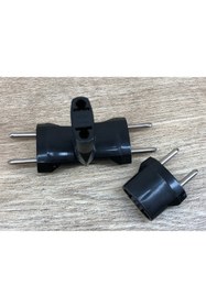 Resim Kelepir Fırsatlar 4 Tane Amerikan Uçlu Prizlerini Türkiye Uçlu Pirize Çevirici Dönüştürücü Konnektör Siyah Adaptör 